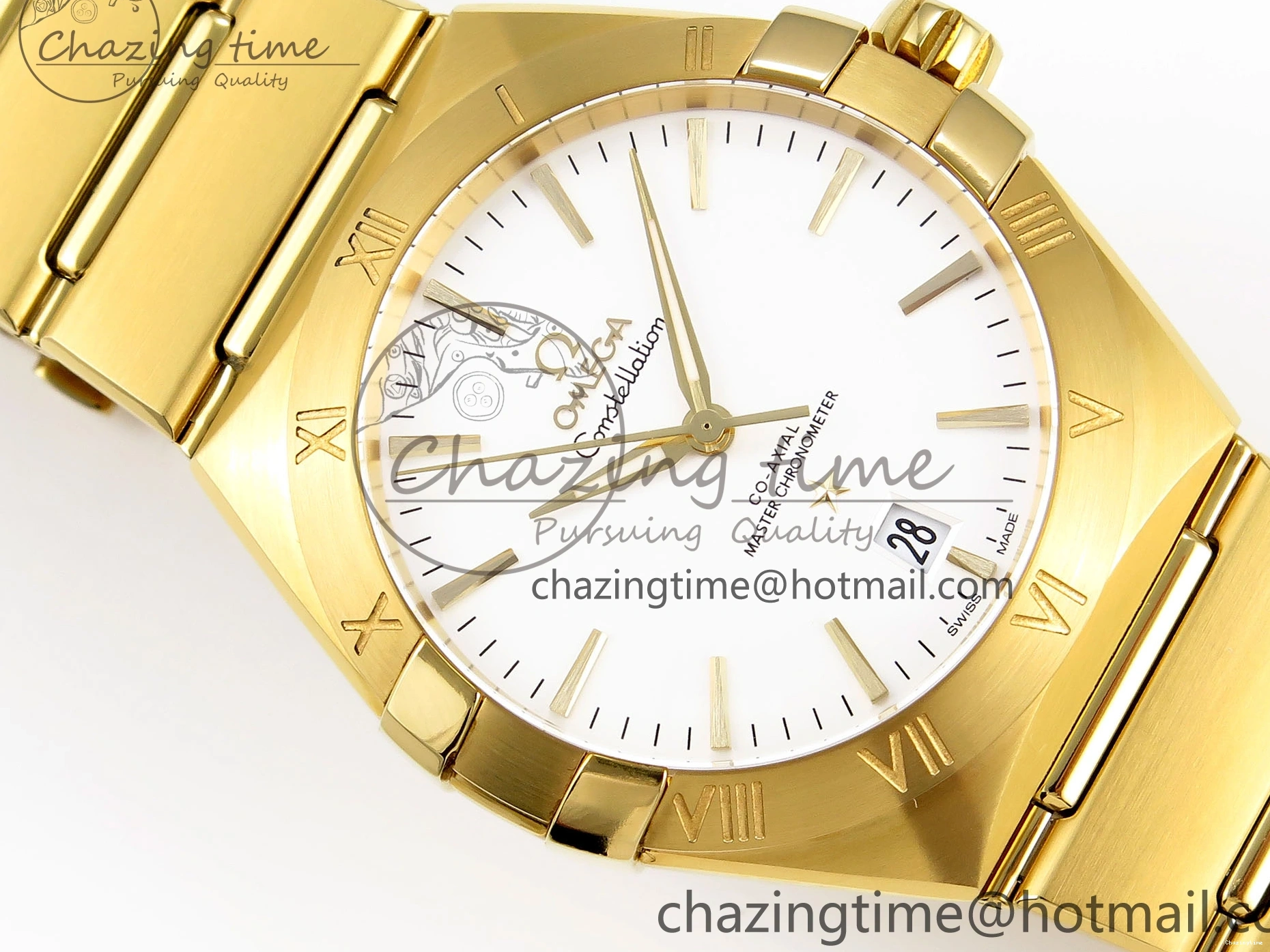 0514 Constellation 39mm YG ASWF 1:1 Best Edition White Dial on YG Bracelet A Casual 7780